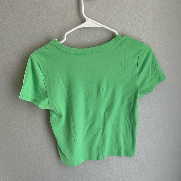 American Eagle Cropped Green Ribbed Top — NWT — FINAL SALE PRICE - Picture 5 of 5